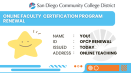OFCP Renewal Course Card