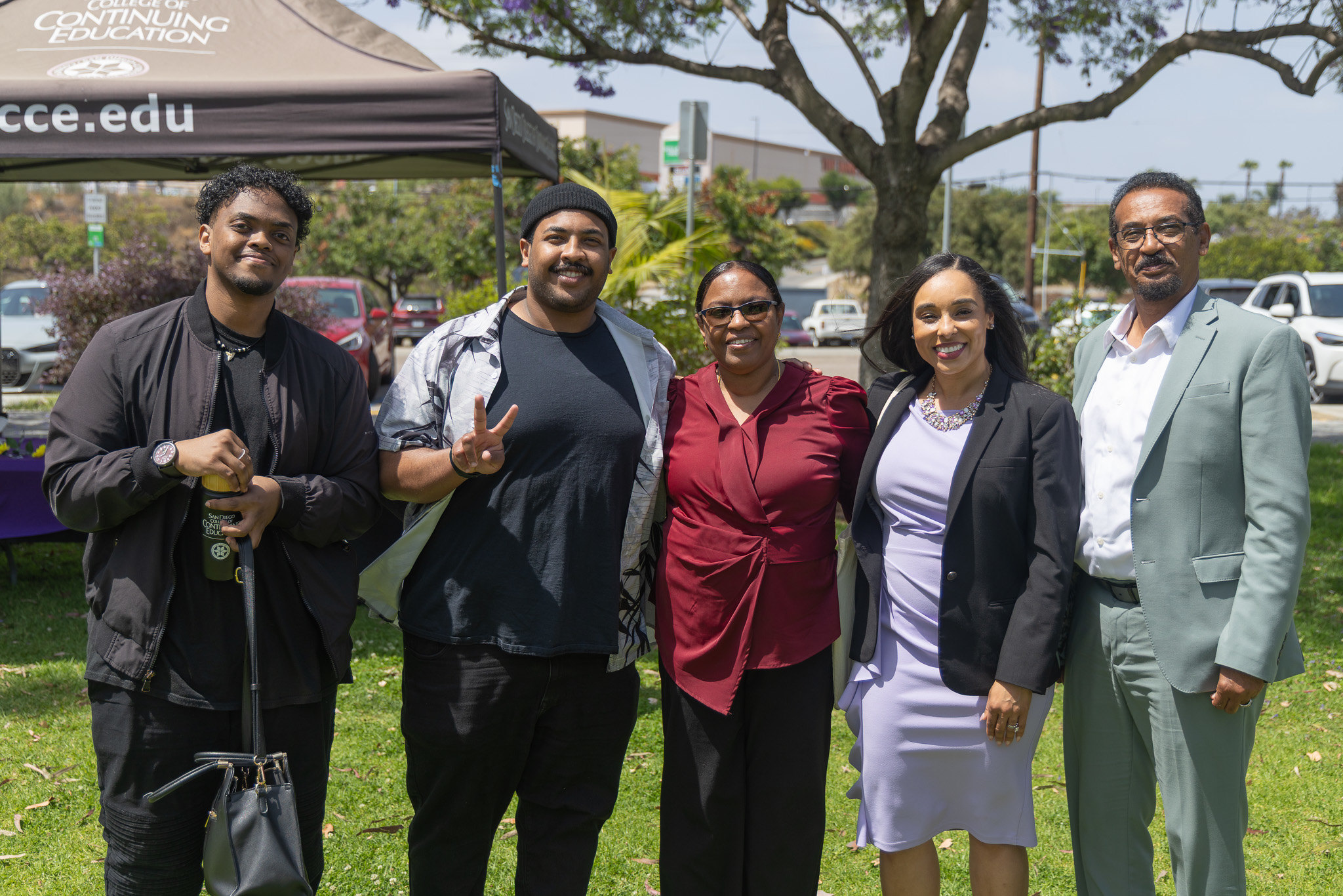 Five employees at College of Continuing Education's staff appreciation event