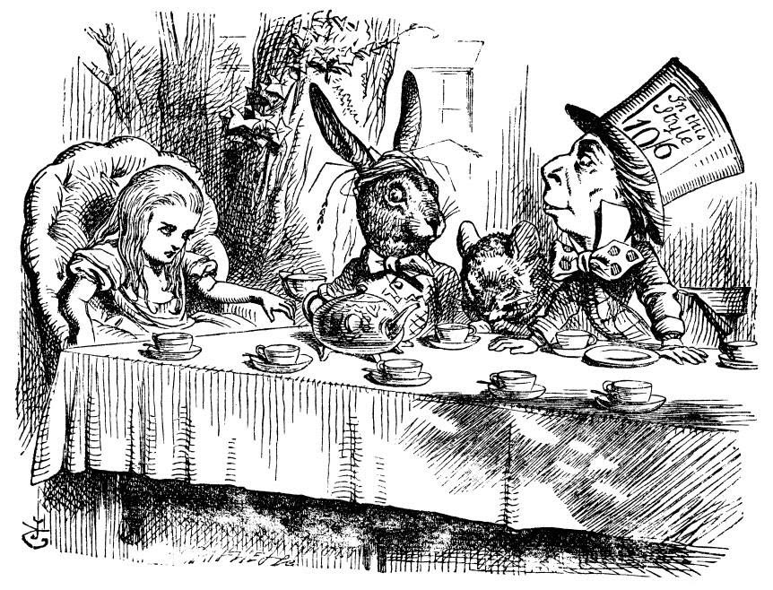 John Tenniel&rsquo;s Mad Tea Party illustration