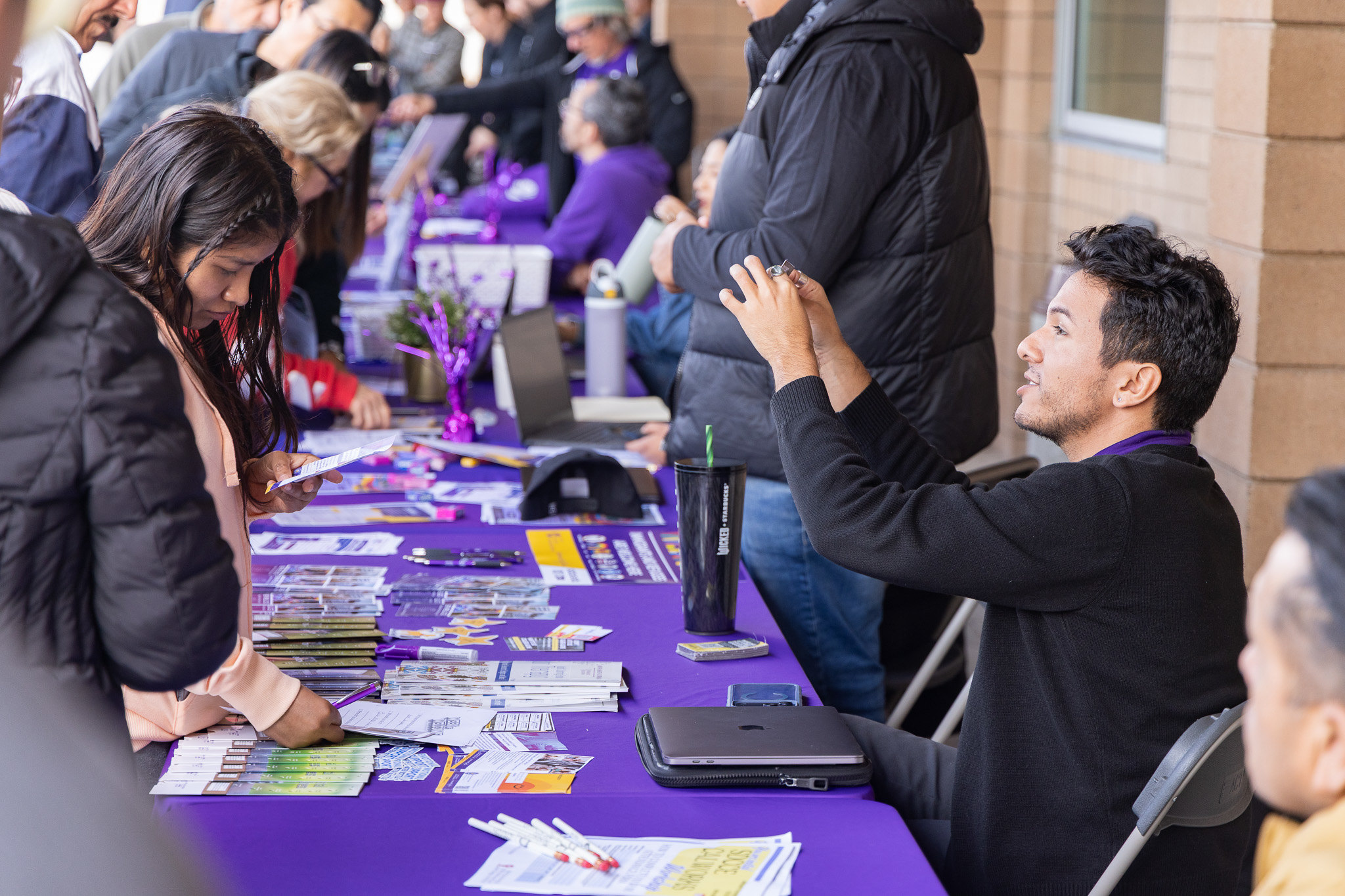 
Welcome tables at College of Continuing Education.
