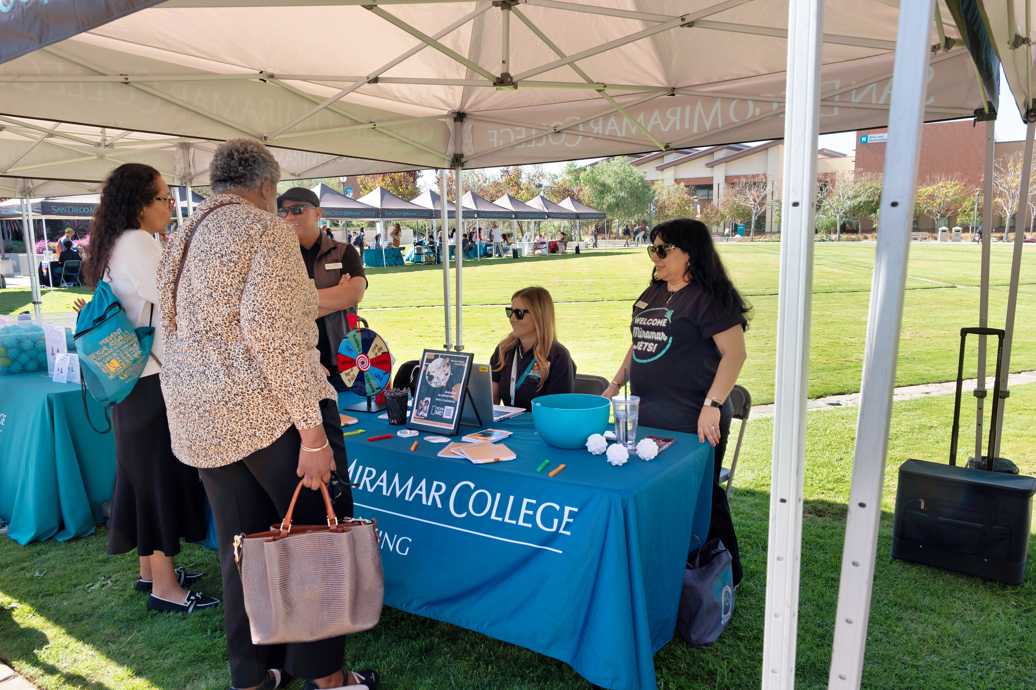 
Welcome tents at Miramar College
